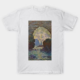 The Needle of Etretat seen through the Porte d'Amont by Claude Monet T-Shirt